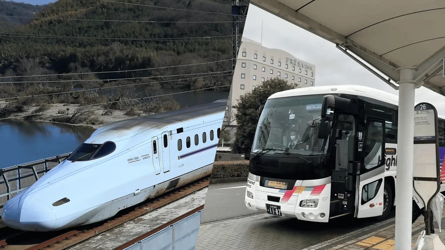Pekerja migran menggunakan bus dan shinkansen untuk perjalanan jauh